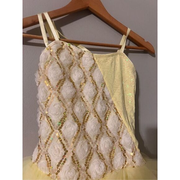 Revolution Dancewear Size SA As You Are Dance Costume Pastel Yellow Tutu Leo - Picture 6 of 13